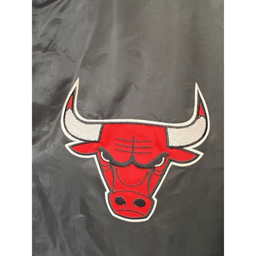 Chicago Bulls Starter Black Label Satin Jacket Men's L G-III Shoe City Exclu NBA - Picture 4 of 11